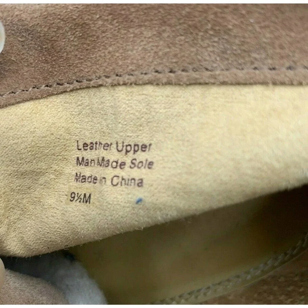 Splendid 9.5M Fleece Lined Wedge Heel Winter Booties Catalina Light Brown Suede